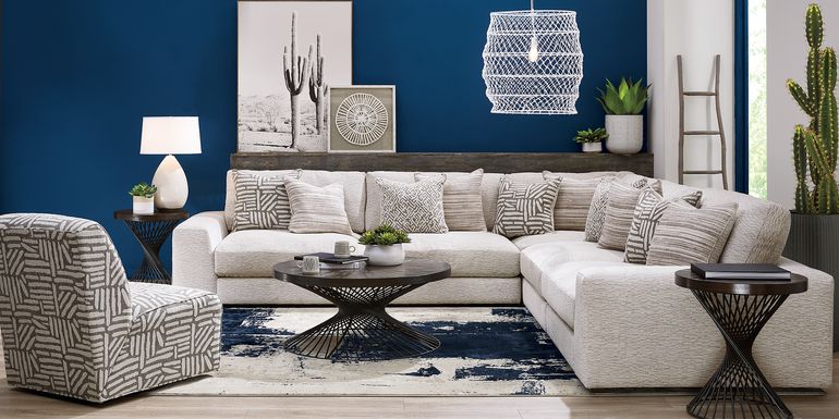 Cindy Crawford Home Monterey Park Off-White 3 Pc Sectional