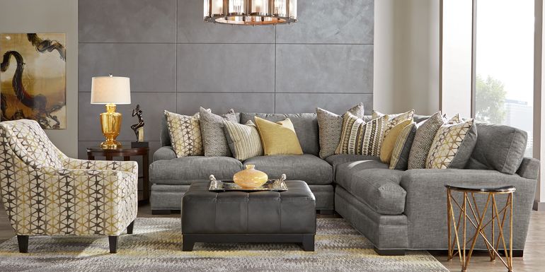 Cindy Crawford Sectional Living Room Sets, Cindy Crawford Leather Sofa Set