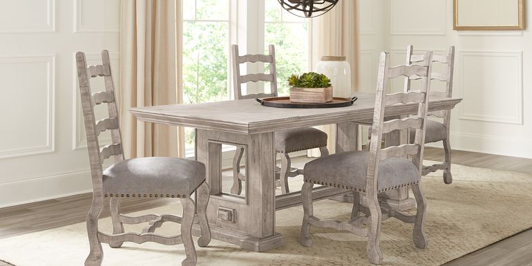 Cindy Crawford Home Pine Manor Gray 7 Pc 85 in. Dining Room