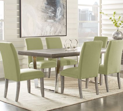 Cindy Crawford Home San Francisco Gray 5 Pc Dining Room with Kiwi Chairs