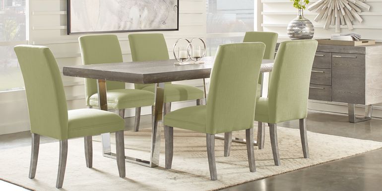 Cindy Crawford Home San Francisco Gray 7 Pc Dining Room with Kiwi Chairs