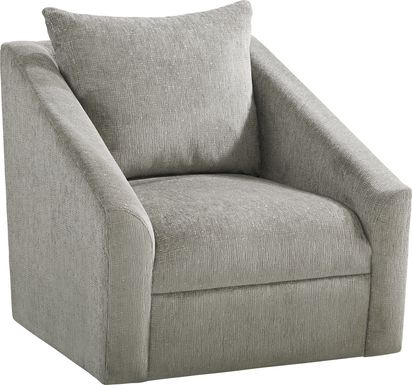 Cindy Crawford Home Sheridan Square Gray Swivel Accent Chair