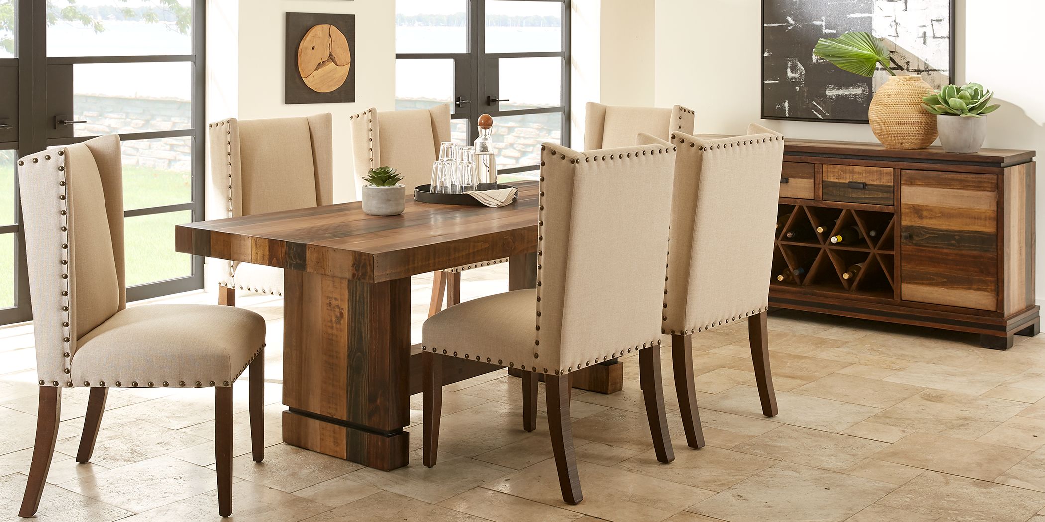 Cindy Crawford Home Westover Hills Brown 8 Pc Rectangle Dining Room