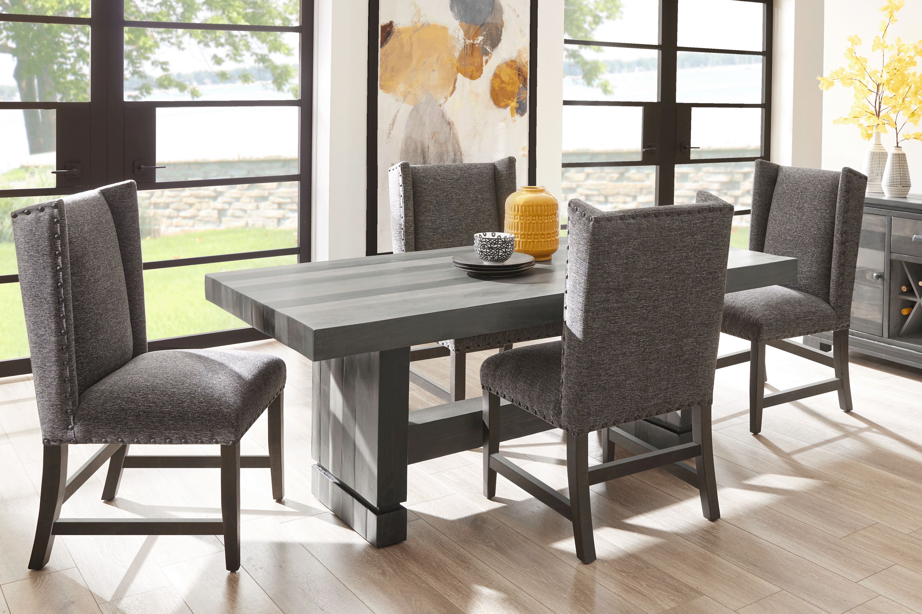 Cindy Crawford Westover Hills Gray Rectangle Dining Table | Rooms 