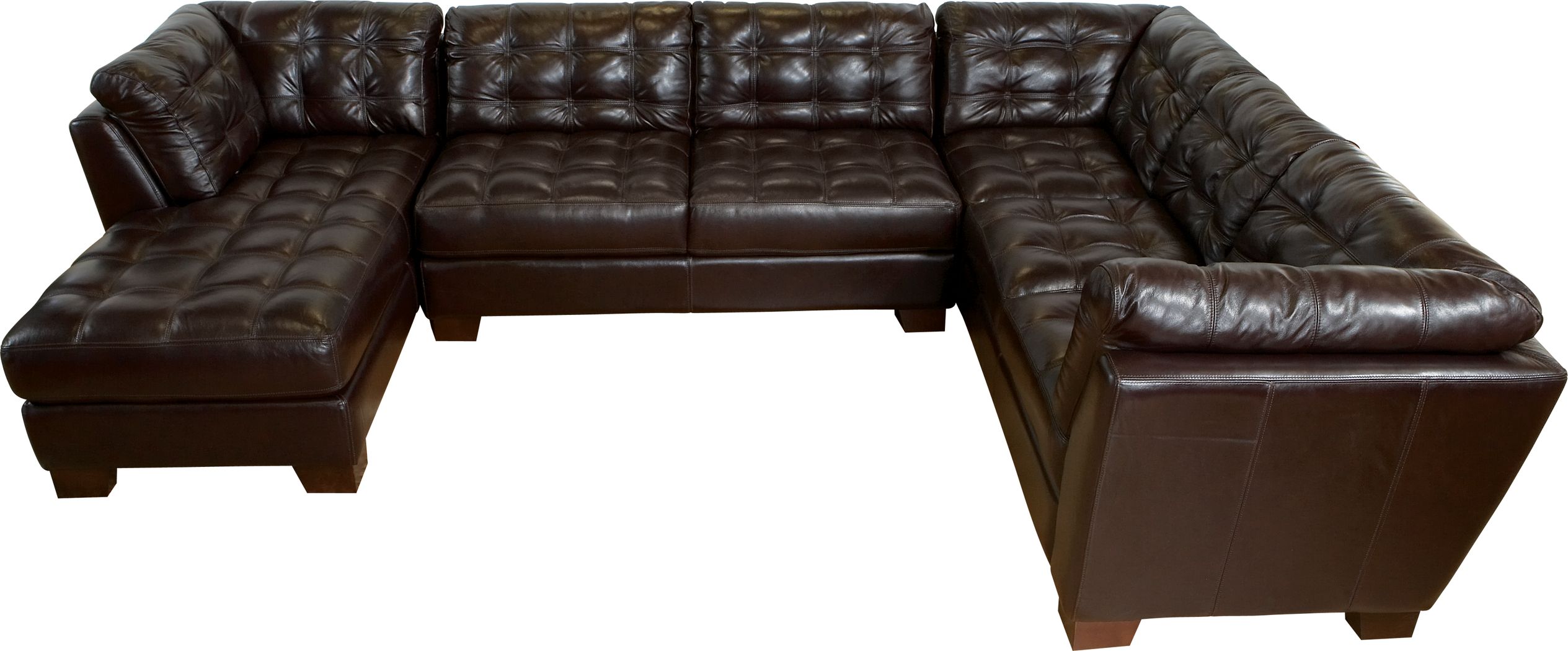 Cindy Crawford Home Metropolis Leather Left Chestnut 3 Pc Sectional Rooms To Go