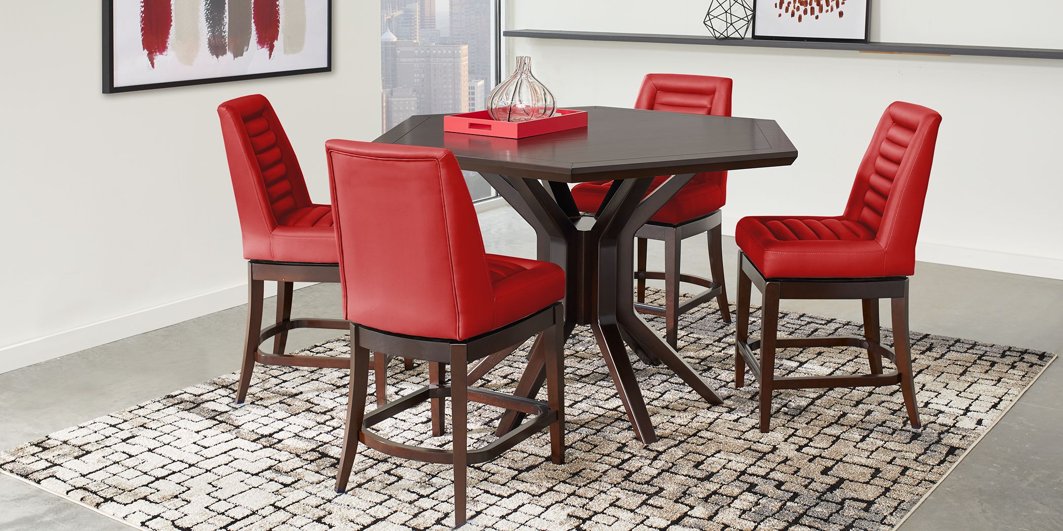 Red Dining Room Table Sets