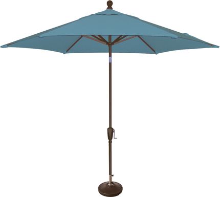 Coastal Point 9' Aqua Outdoor Umbrella with 80 lb. Base