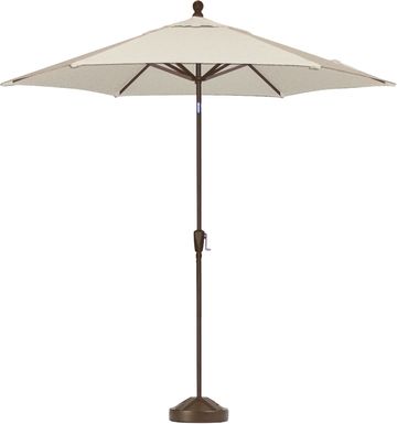 Coastal Point 9' Vanilla Outdoor Umbrella with 50 lb. Base