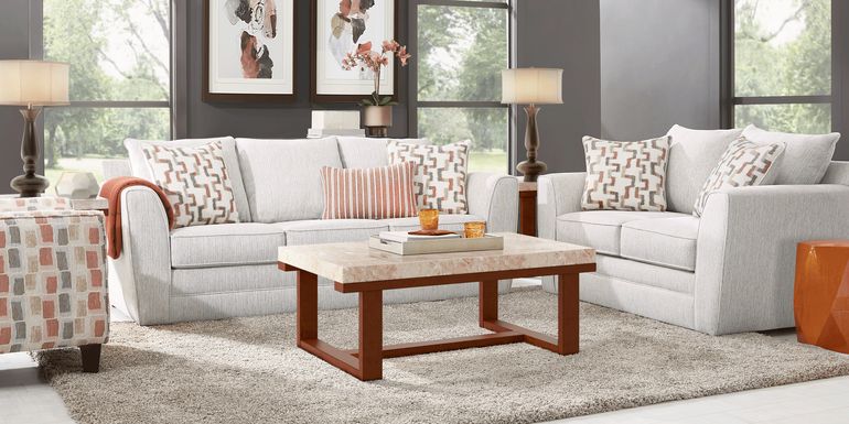 Colesby Gray 7 Pc Living Room with Sleeper Sofa