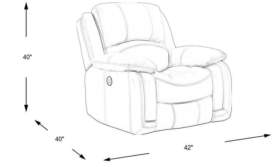 Colorado Springs White Leather Power Recliner - Rooms To Go