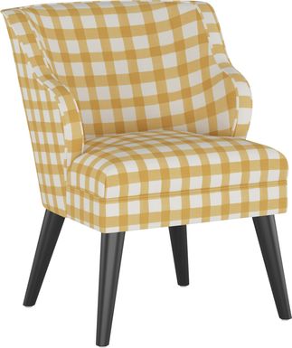 Cottage Charm Yellow Accent Chair