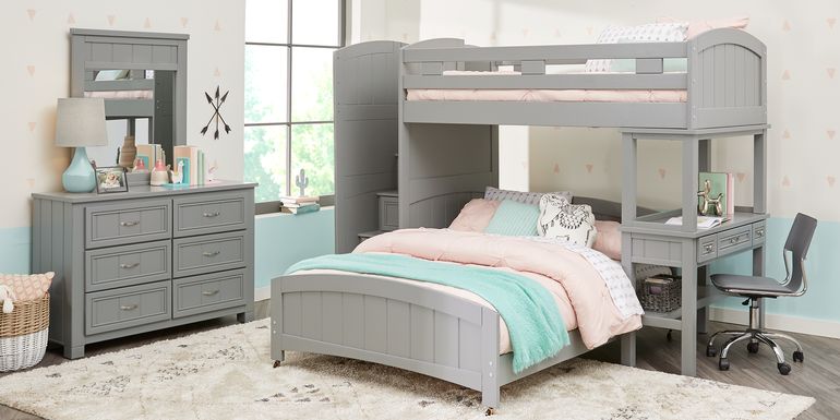 Kids Bunk Bed With Desk Underneath And Drawers