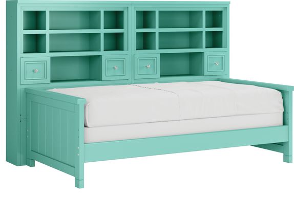Cottage Colors Turquoise 5 Pc Twin Bookcase Daybed