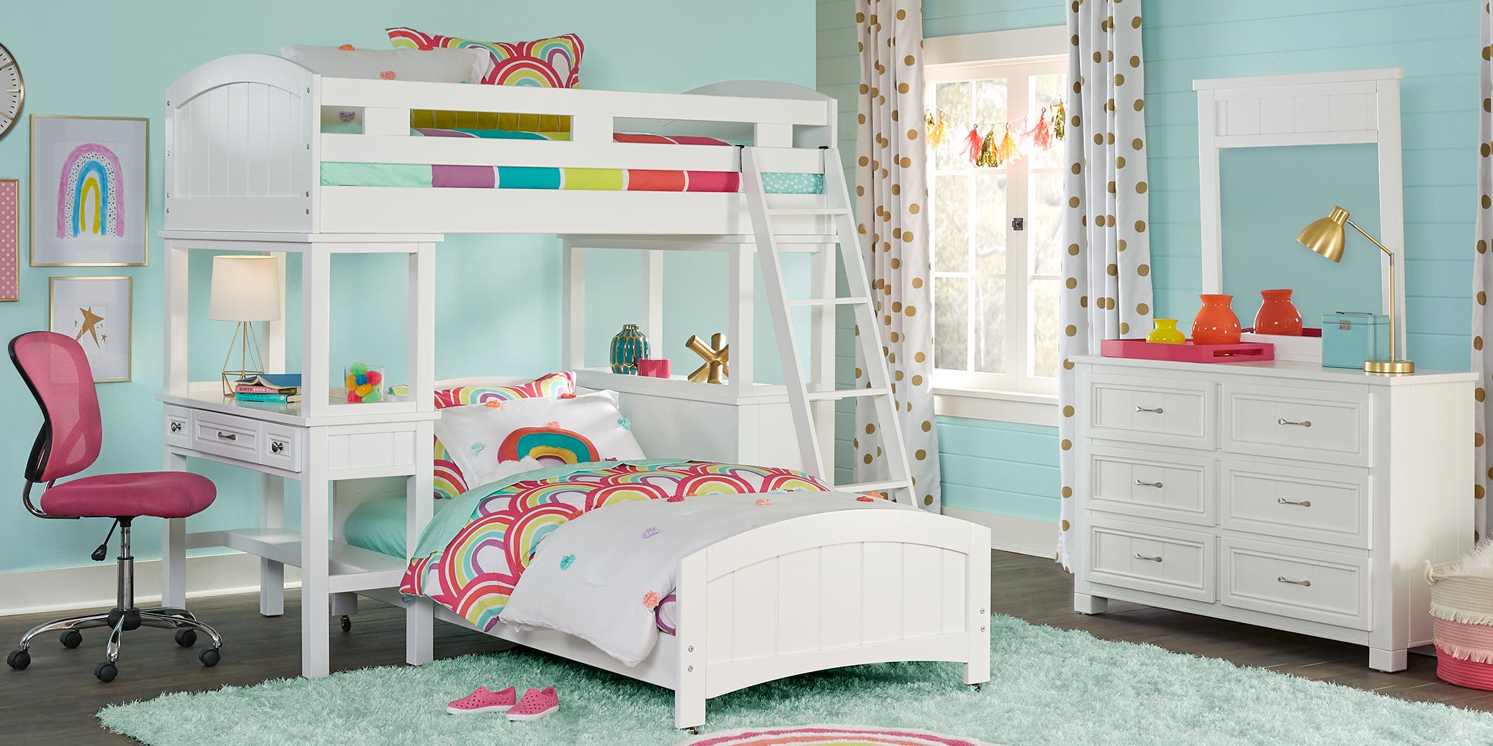 white bunk bed bedroom sets