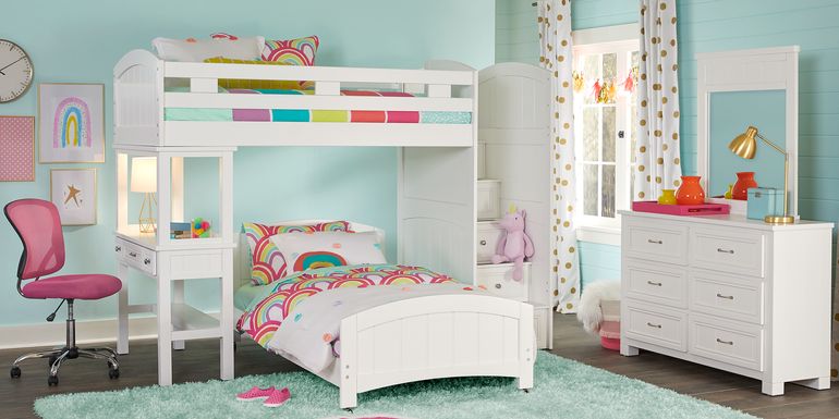 Kids Bunk Bed With Desk Underneath And Drawers