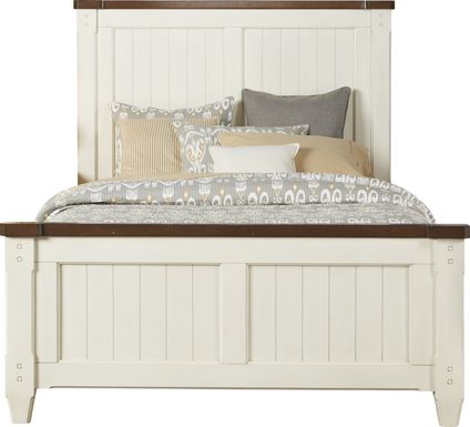 Cottage Town White 3 Pc Queen Panel Bed