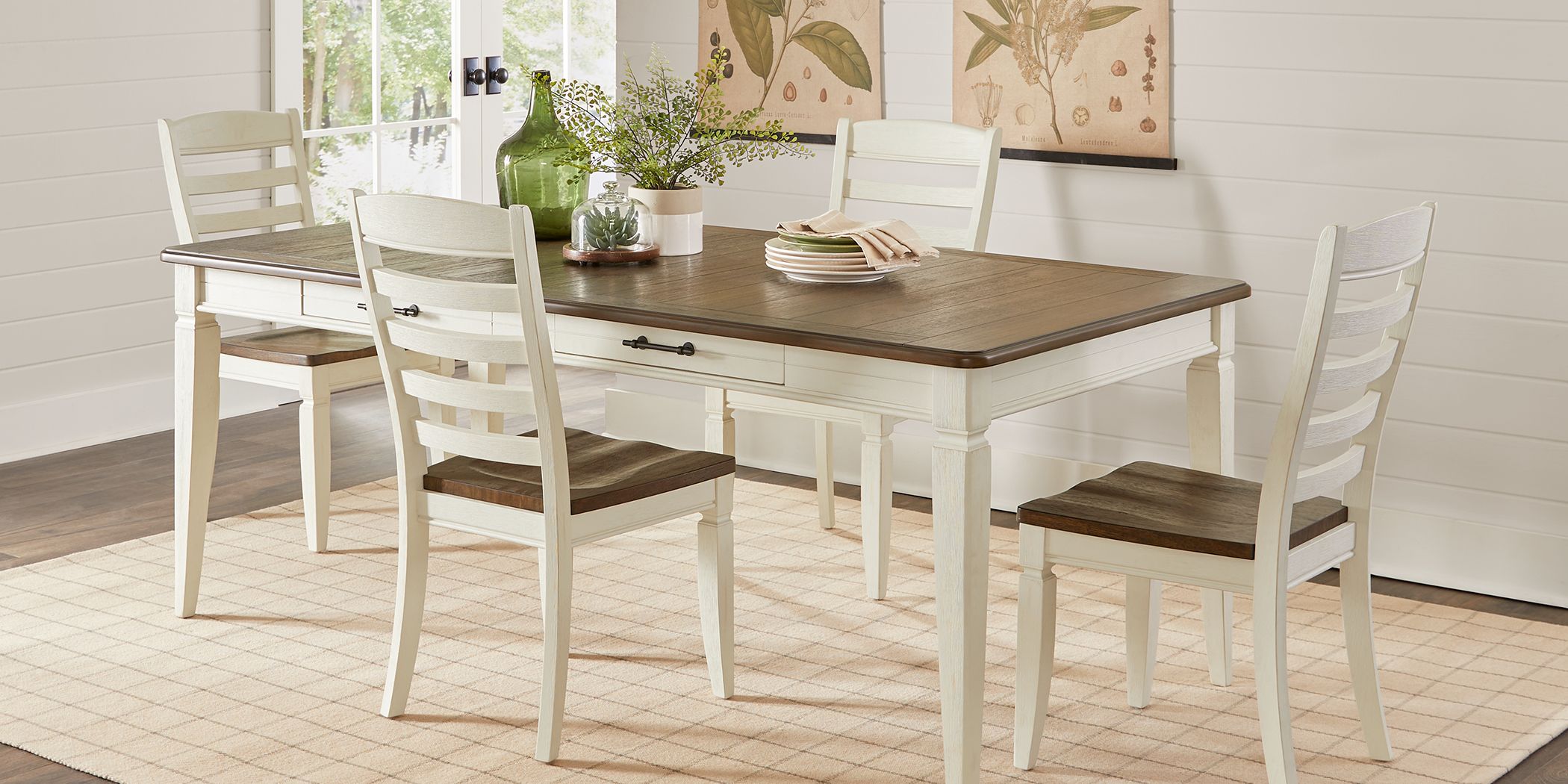 country white dining room table