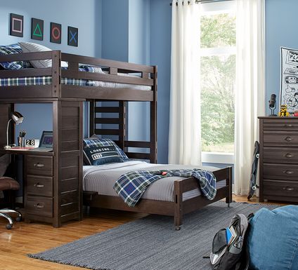 Twin Over Full Size Bunk Beds, Bunk Bed Table Attachment