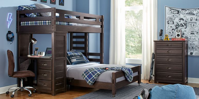 Twin Over Full Size Bunk Beds, Twin Over Bunk Bed With Desk And Drawers