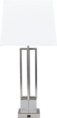 Crystal Falls Silver Lamp
