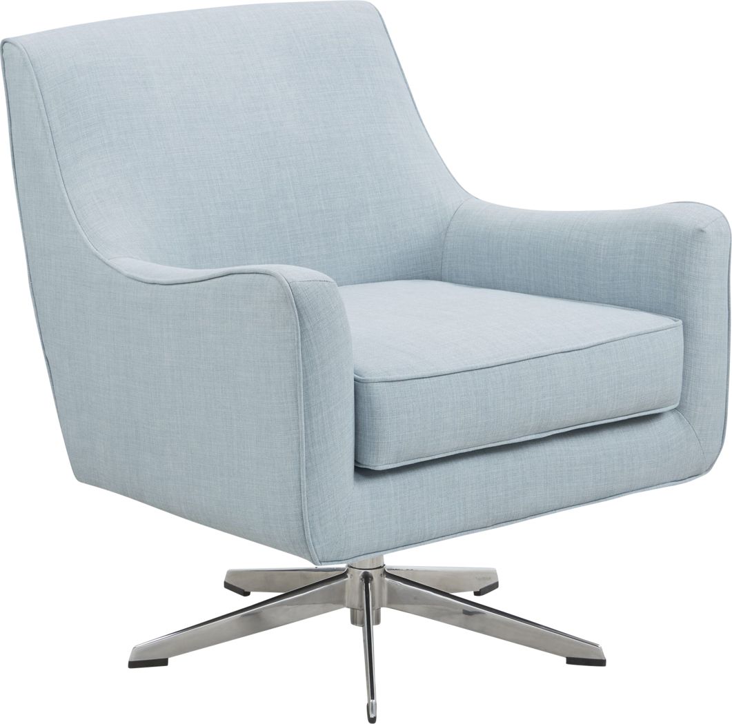 Cusseta Blue Accent Swivel Chair Rooms To Go