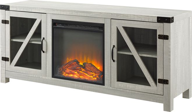 Dannelly Stone 58 in. Console, With Electric Fireplace