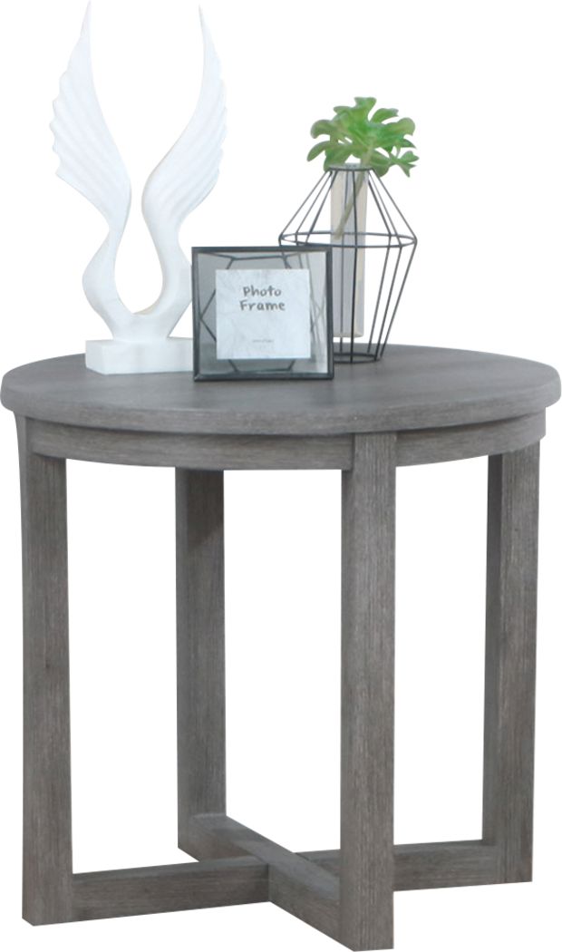 Darien Gray End Table Rooms To Go, Gray Chairside Table