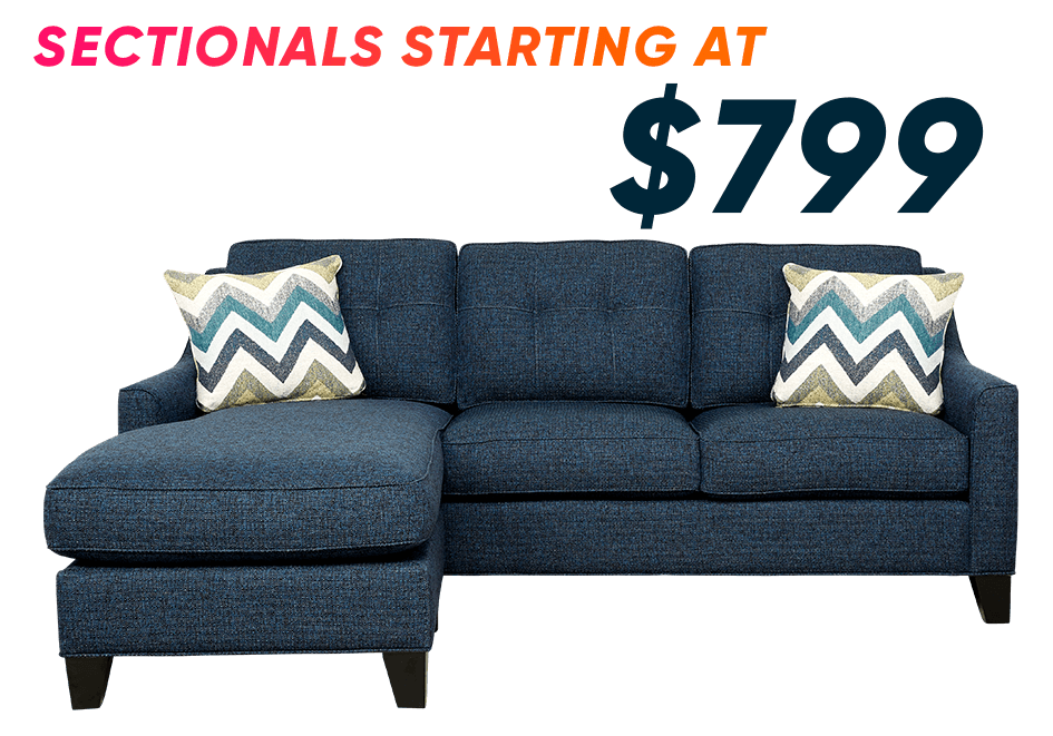sectionals starting at $799