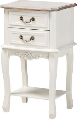 Demille White End Table