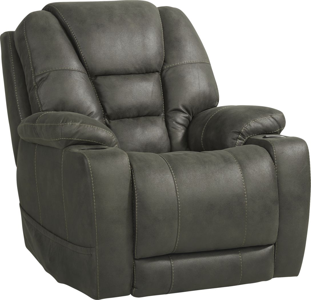 Denver Hills Slate Triple Power Recliner Rooms To Go