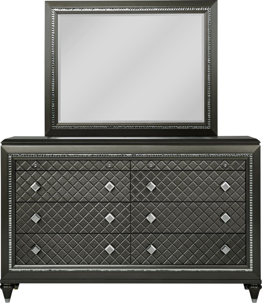 Diamond Falls Gray Dresser & Mirror Set Rooms To Go