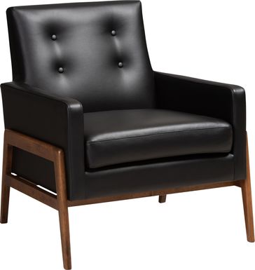 Diplari Black Accent Chair