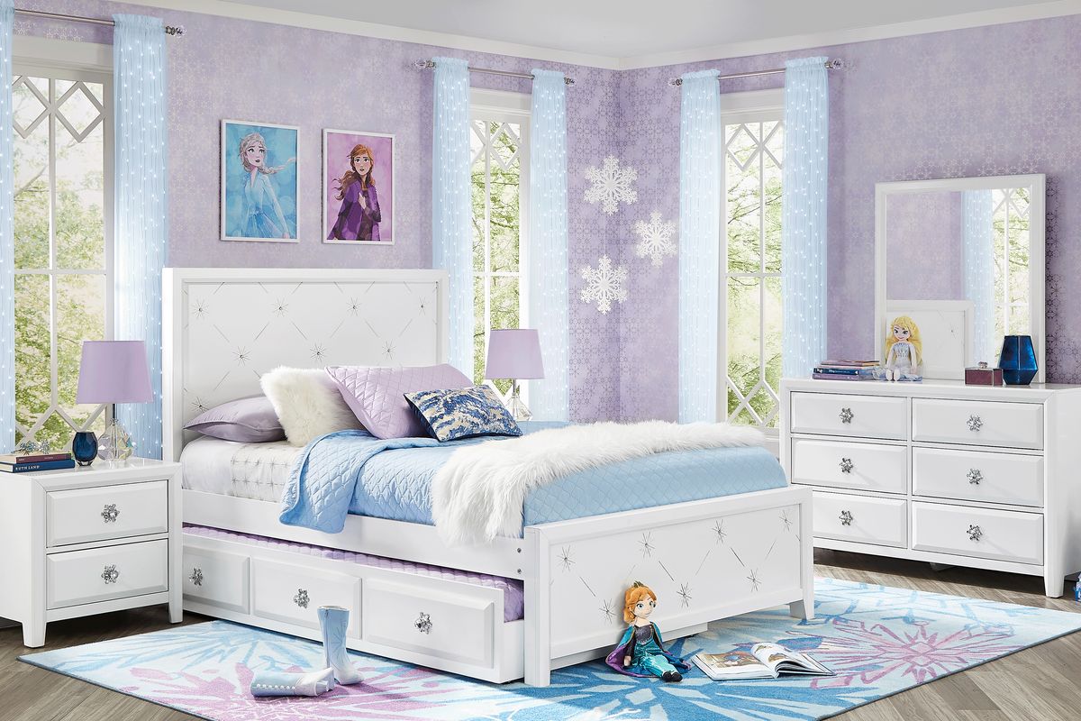 Disney Frozen Ice White 3 Pc Full Panel Bed - Rooms To Go