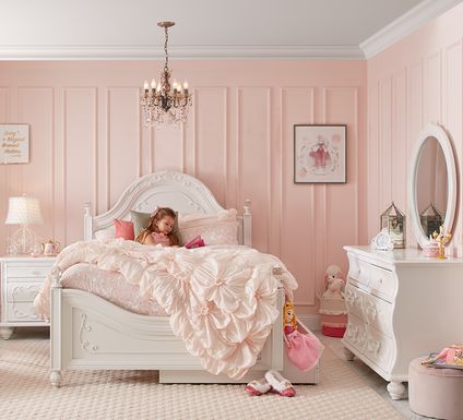 Disney Princess Dreamer White 5 Pc Twin Panel Bedroom