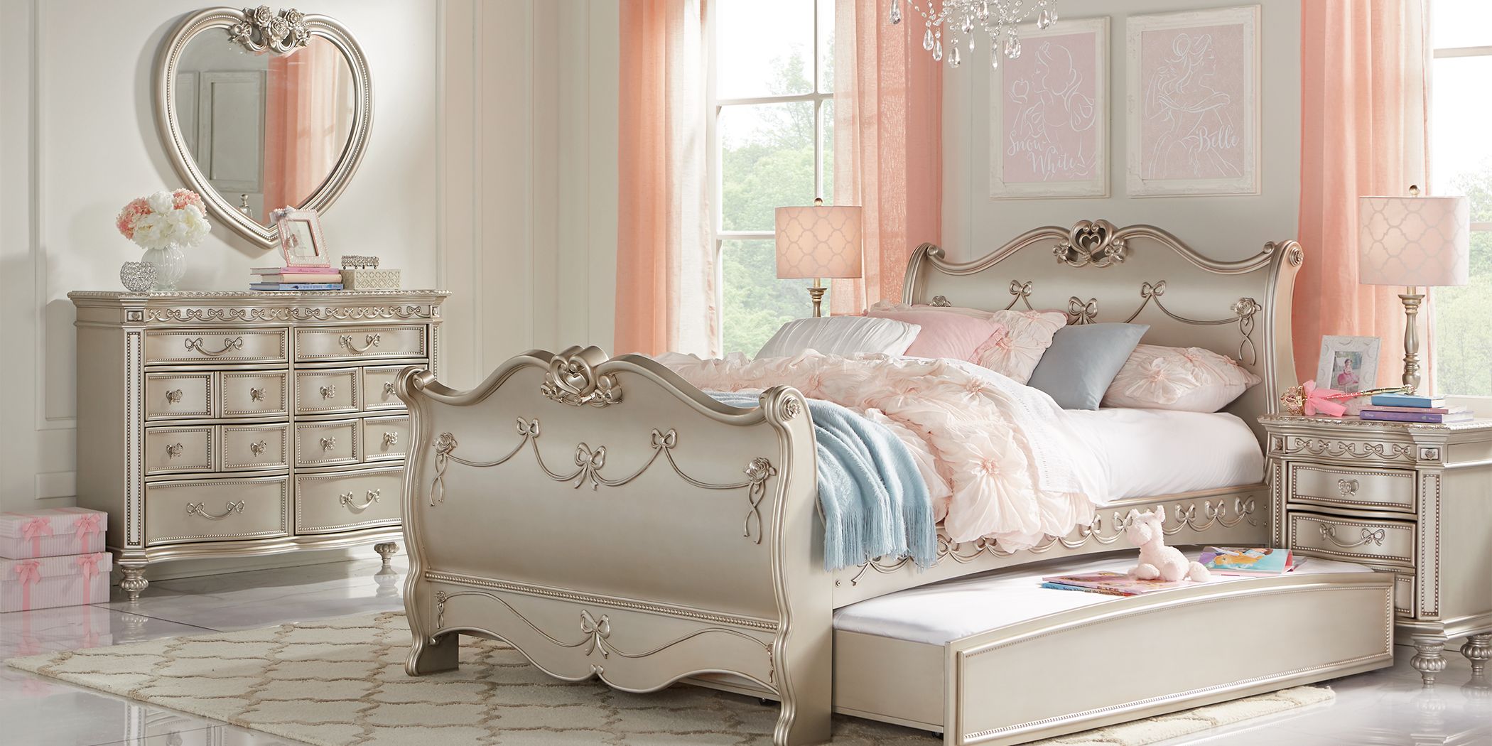 princess white bedroom set