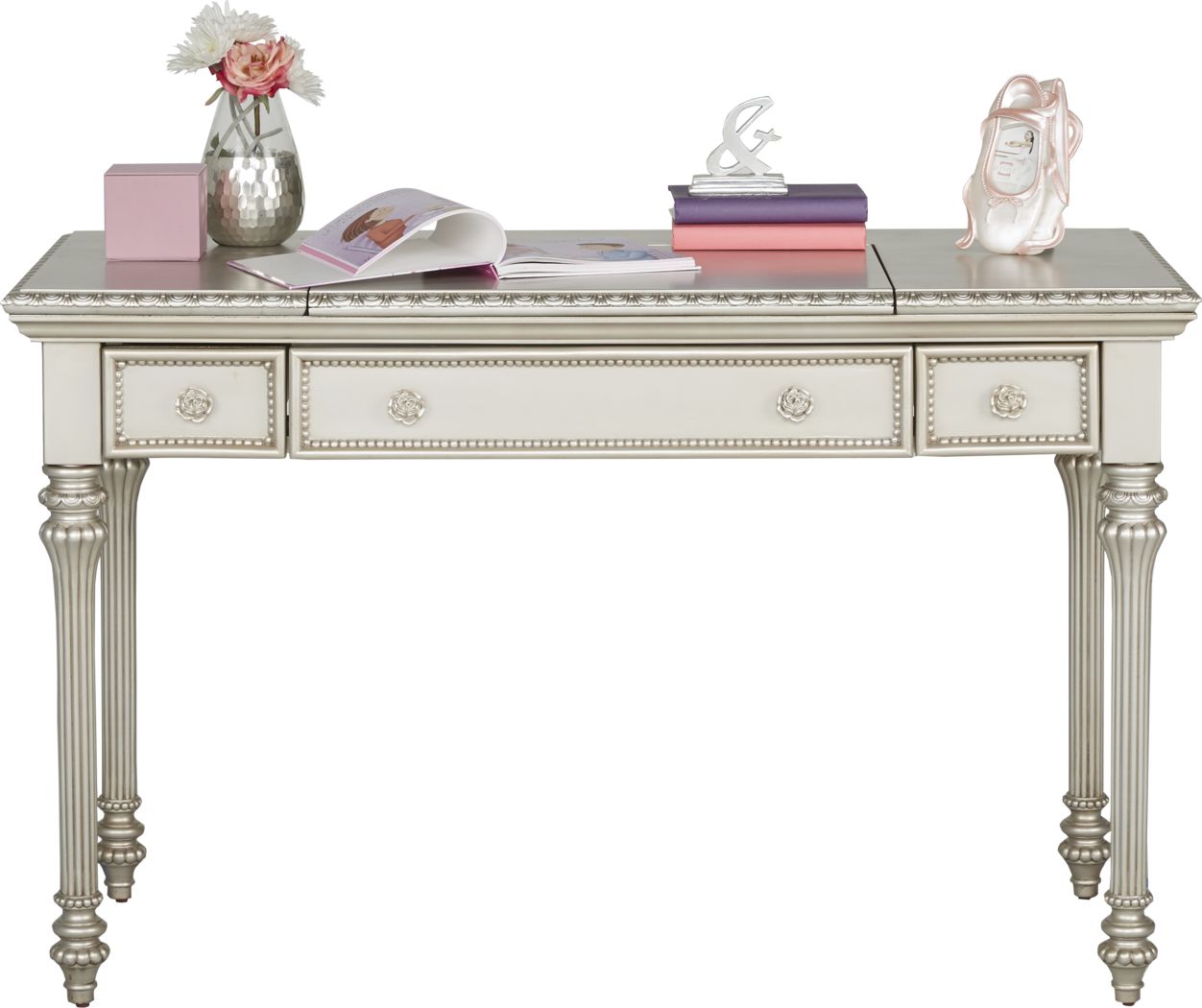 Disney Princess Fairytale Silver Vanity Desk Rooms To Go