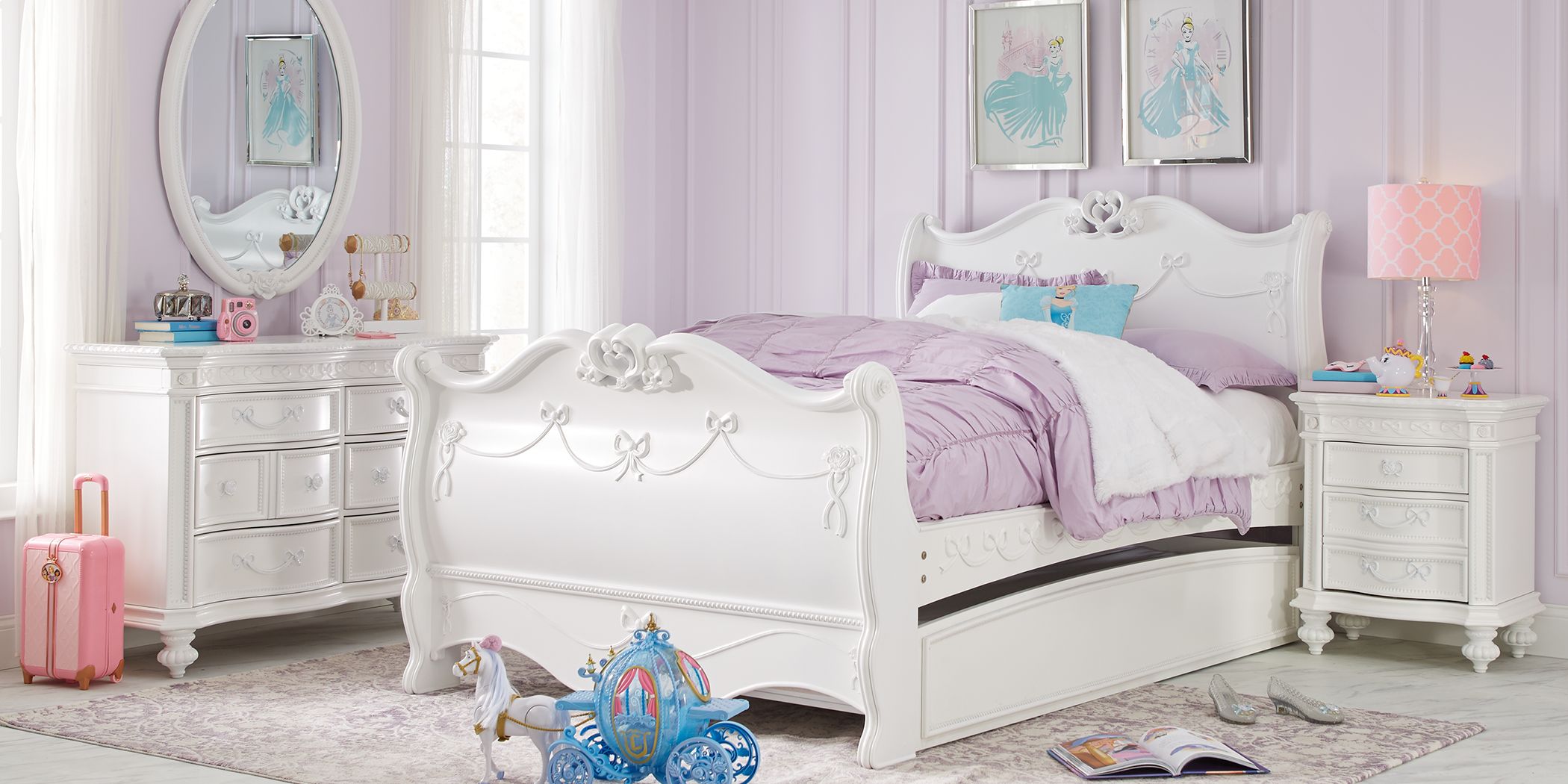 princess carriage bed rooms to go