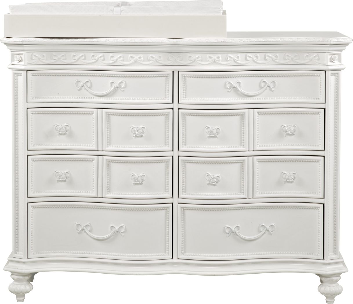 Disney Princess White Dresser with Changing Topper and Pad Rooms To Go