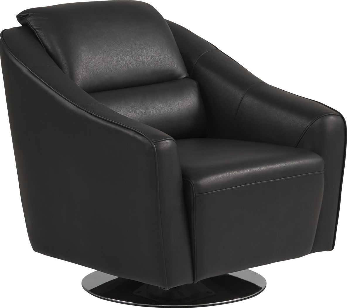 Dolcedo Black Leather Swivel Chair, Black Leather Swivel Chairs