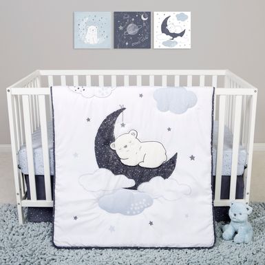 Dreamy Bear White 4 Pc Baby Bedding Set