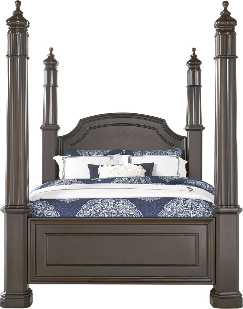 Dumont Cherry 3 Pc Queen High Poster Bed Rooms To Go