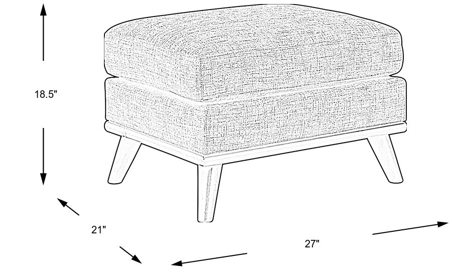 East Side Teal Ottoman Rooms To Go