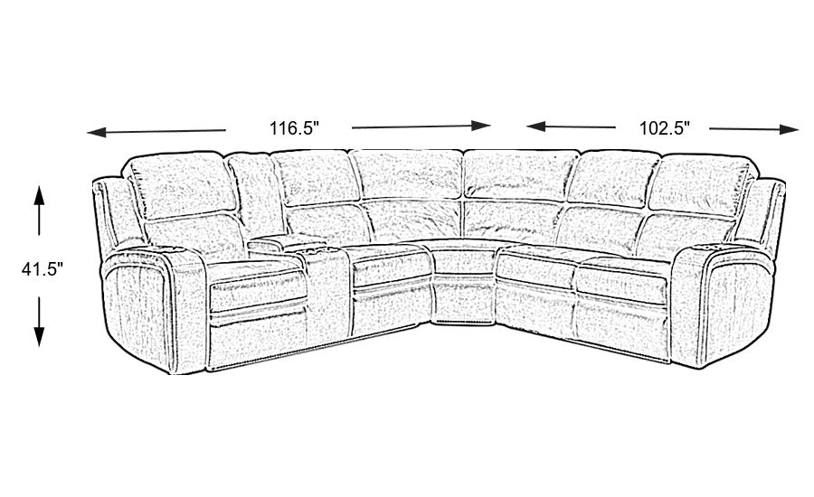 Eastview Charcoal 3 Pc Dual Power Reclining Sectional - Rooms To Go