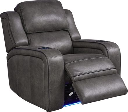 Eastview Charcoal Dual Power Recliner