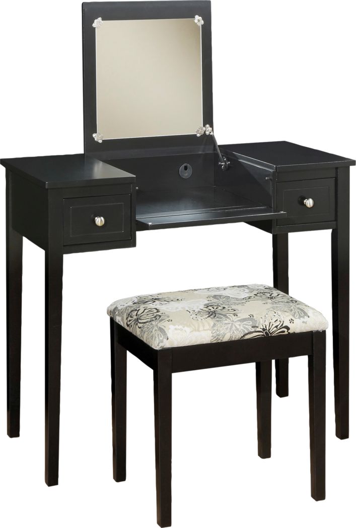 Makeup Vanity Sets Desks For Bedroom, Black Vanity Sets For Bedrooms