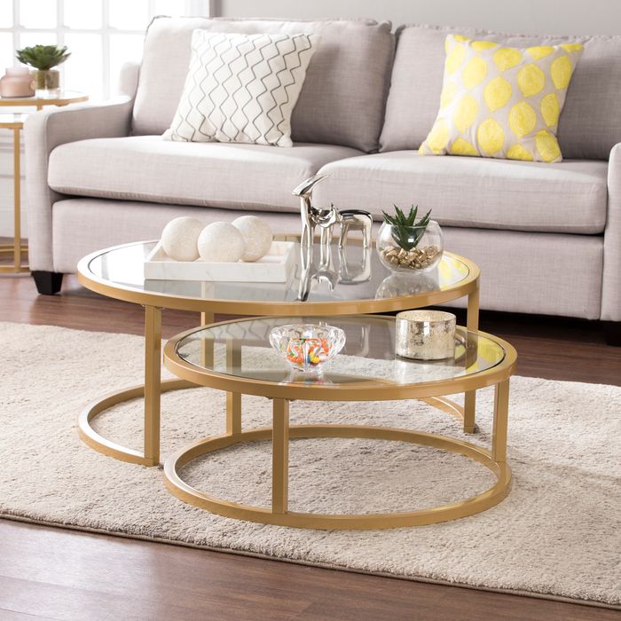 round nesting coffee table