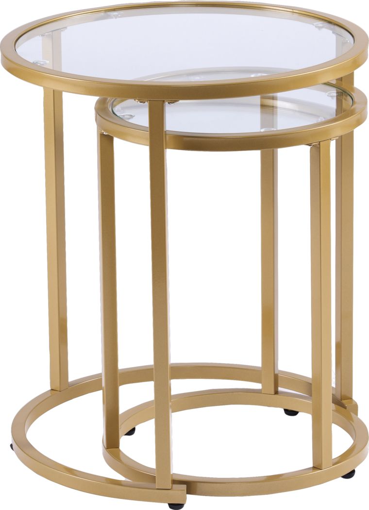 Edlie Gold Nesting Tables Rooms To Go