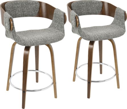 Eliza Gray Counter Height Stool (Set of 2)
