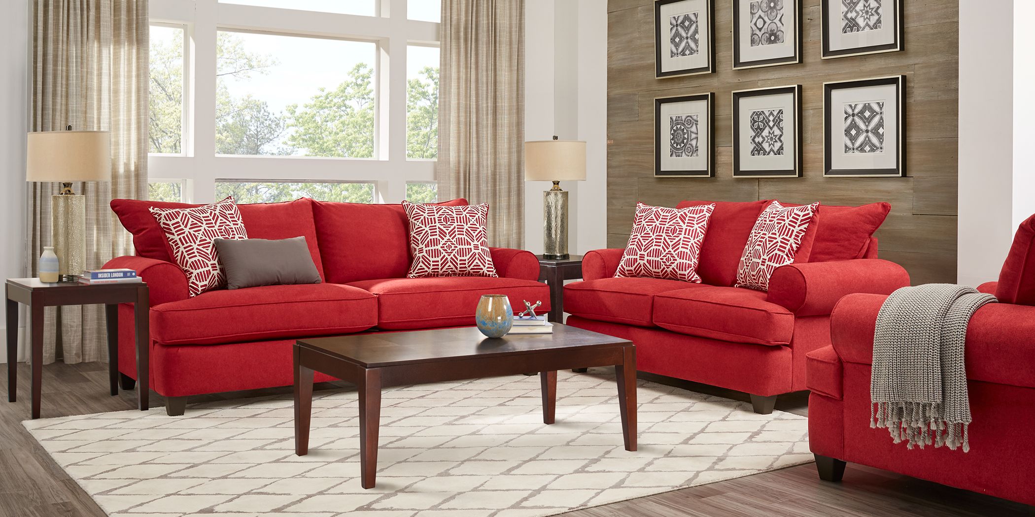 Emsworth Scarlet 5 Pc Living Room - Rooms To Go