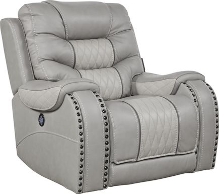 Eric Church Highway To Home Headliner Gray Leather Dual Power Recliner